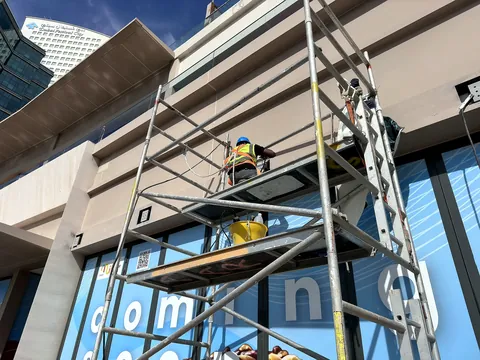 Architectural steel cladding and canopy