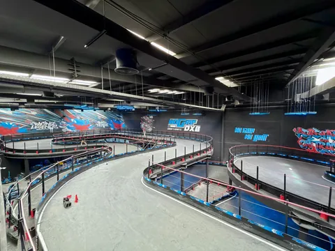 Steel structure for No Grip DXB indoor drift-kart track, Al Quoz Dubai