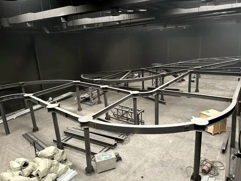 Structural steel mezzanine and industrial structure